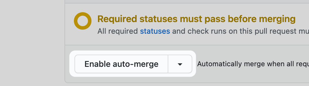 Auto merge feature